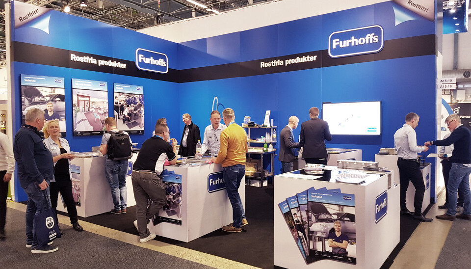 Furhoffs stiller ut sine rustfrie produkter på dobbelt så stor stand som i 2018