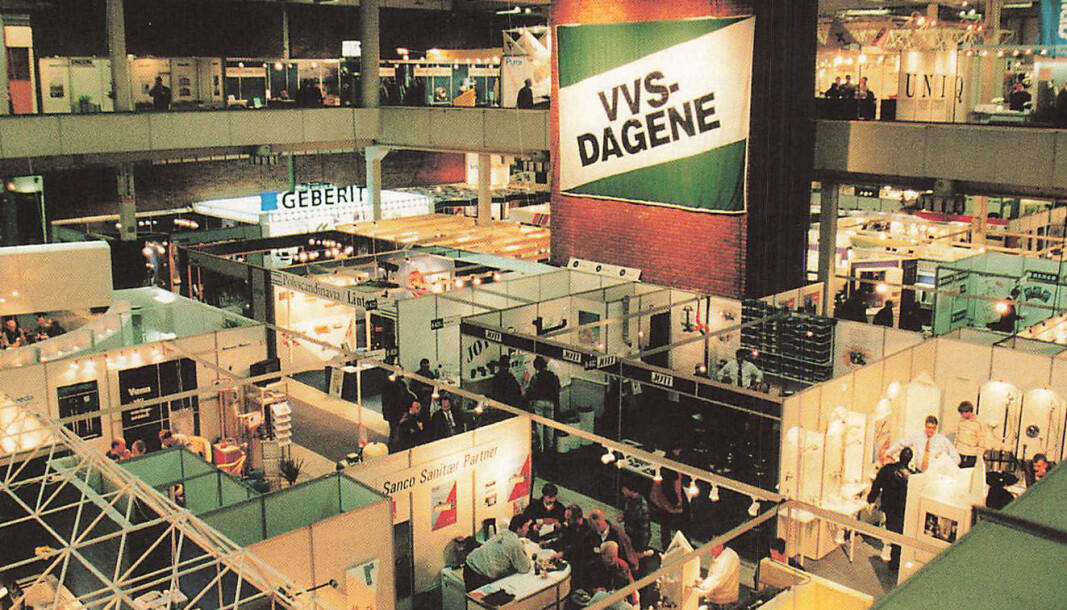 VVS-dagene fyller 40 år, noe som vil prege konseptet og markedsføringen i forkant av messen. På bildet ser vi VVS-dagene i 1996, som samlet ca. 14 000 besøkende på 7.446 kvm. VVS-dagene fyller 40 år, noe som vil prege konseptet og markedsføringen i forkant av messen. På bildet ser vi VVS-dagene i 1996, som samlet ca. 14 000 besøkende på 7.446 kvm.